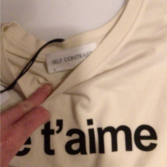 NEW! Self Contrast Je t aime tee - Picture 4 of 5